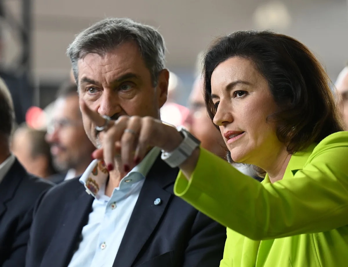 Dorothee Bär with CSU leader and Bavarian Minister-President Markus Söder